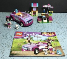 LEGO FRIENDS SET# 41013-EMMA’S SPORTS CAR 159Pcs 1FIG 1CAT INSTRUCTIONS NO BOX