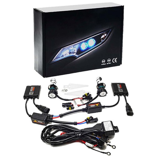5-3/4 Crystal Clear Glass Metal Headlight Headlamp 12000K 12k HID Light Bulb Set - Picture 4 of 12