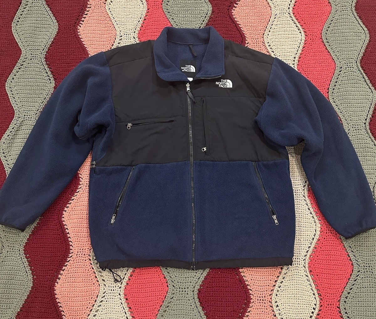 【けんちゃんグラム】90s ノースフェイス デナリジャケット ブルー XL VINTAGE 90s THE NORTH FACE DENALI JACKET FLEECE BLUE BLACK MENS