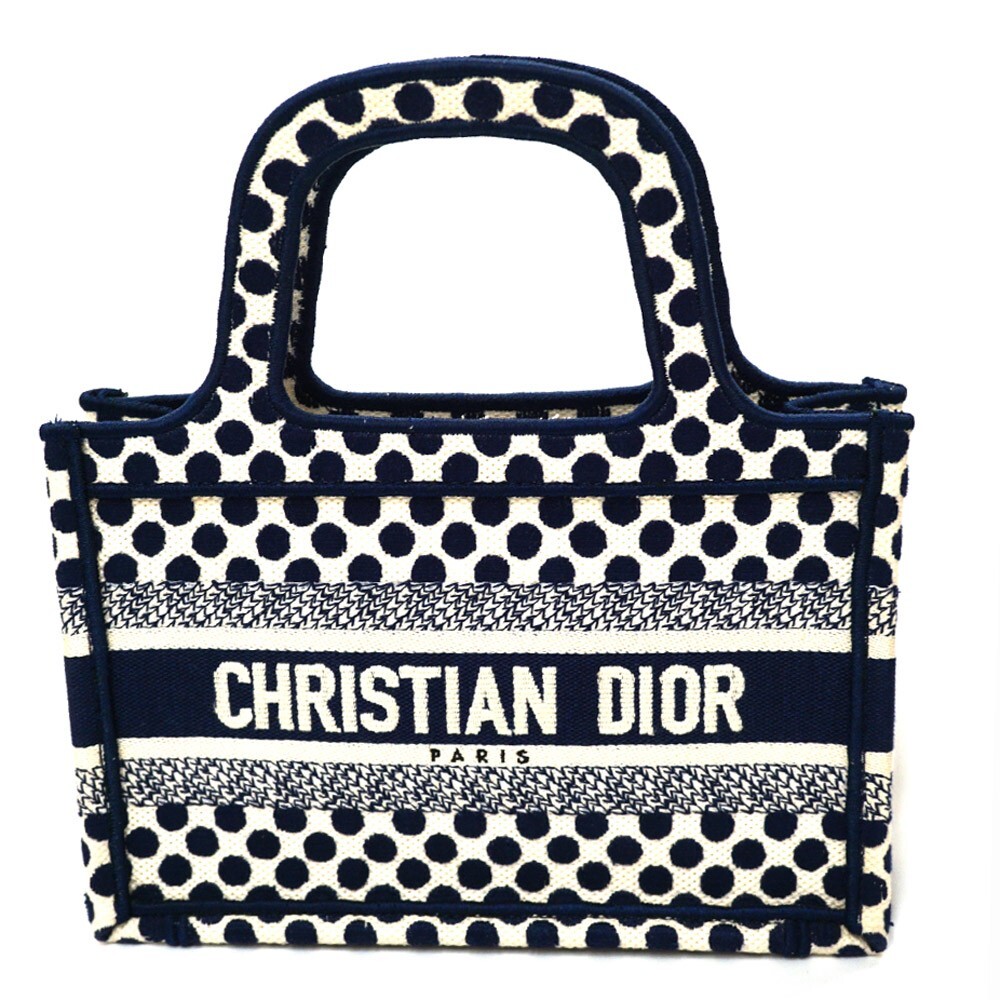 Christian Dior Mini Book Tote Japan Exclusive Dot Print with Box Authentic