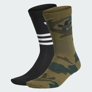 Calze Adidas Originals TREFOIL MID-CUT CREW SOCKS 2 PAIRS -FM0675- | eBay