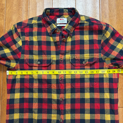 Fjall Raven Mens Skog Shirt M Size Large Slim Fit True Red 81353 Everyday Cotton - Picture 11 of 13