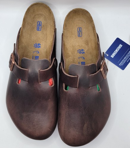Birkenstock Boston Bs Habana Color Waxy Leather Soft Footbed Regular Wide - Picture 10 of 13