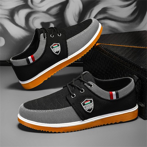 Canvas Turnschuhe Herren Sneaker Schnürer Sportschuhe Laufschuhe Freizeitschuhe - Bild 18 von 22