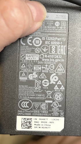 Dell Laptop Power Cord 65w - Picture 3 of 5