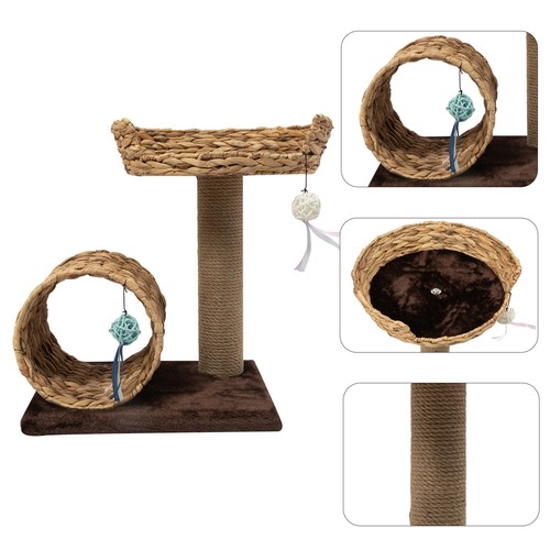 Cat Tree w/ Scratching Posts Scratcher for Kitten Cat House&Toy Ball Home USA - Picture 14 of 24