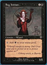 Bog Initiate Invasion NM Black Common SIGNED MAGIC CARD (ID# 437762) ABUGames
