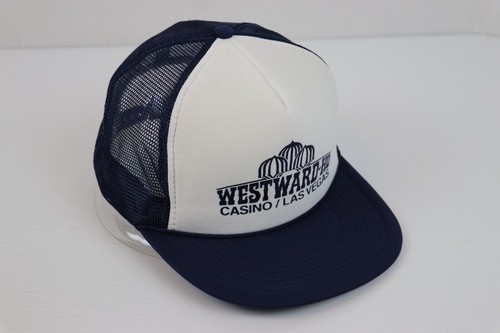 Vintage Westward Ho Casino Las Vegas Trucker Mütze Kappe Druckknopflasche blau Schaumstoffrücken - Bild 6 von 9