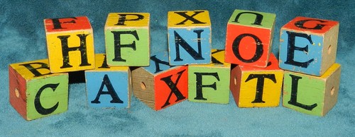 AWESOME EARLY ANTIQUE/VINTAGE WOOD BLOCKS! TOYS KIDS  - Picture 1 of 4