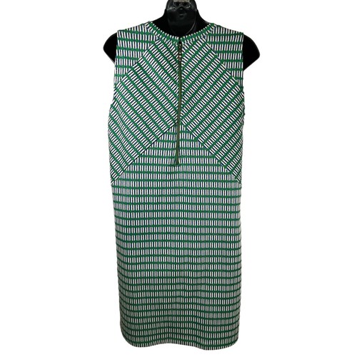 Anthropologie Maeve Seamed Jacquard Mini Knit Dress Mod Green Size Medium - Picture 14 of 20