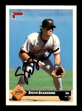 STEVE SCARSONE SIGNED 1993 DONRUSS #381 ON-CARD AUTO - BALTIMORE ORIOLES