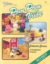 Vintage Pom Pom Ville Craft Booklet 1980 Taurus Donkey Poodle Raccoon Peacock