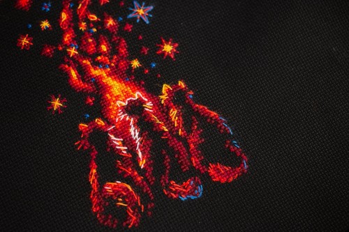 RIOLIS Counted Cross Stitch Kit 1892 Night Magic- Little Kittens in the Night - Picture 6 of 7