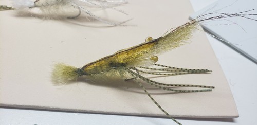 Saltwater Flies EP Grass Shrimp with legs,redfish,Bonefish,Striped Bass,Weakfish - Picture 2 of 4