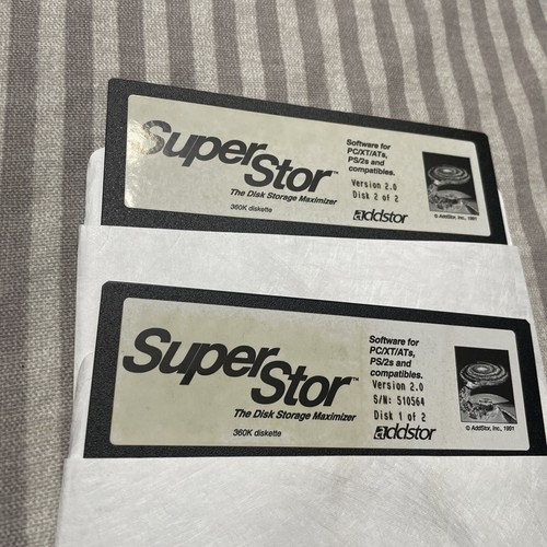Disquetes SuperStor Disk Storage Maximiser 1991 Addstar Inc 5,25 PC/XT/AT - Imagen 2 de 3