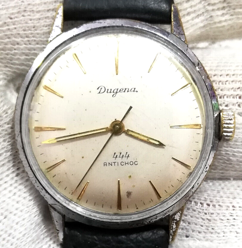 DUGENA 444 RARE OLD 1960"S Mechanical WRIST WATCH - Picture 6 of 8