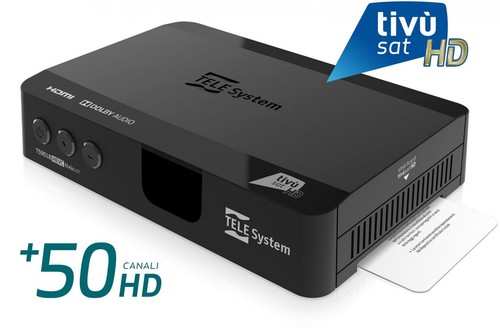 TivùSat Telesystem TS9018HEVC HD Decoder + PRE-ACTIVATED Tivusat HD SmartCard - Picture 2 of 3