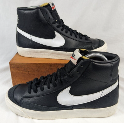 nike blazer vintage mid 77 white blue premium leather shoes