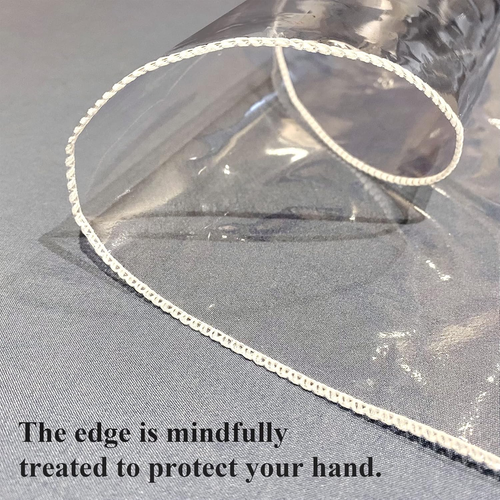 Clear Table Protector - Clear Vinyl Table Cover - Protective Plastic Covering Tr - Picture 5 of 12