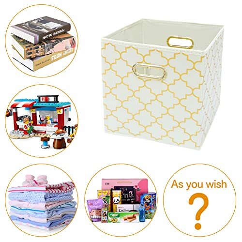Fabric Storage Bins Cubes Baskets Containers11x11x11" With Dual Handles For Sh - Picture 3 of 7