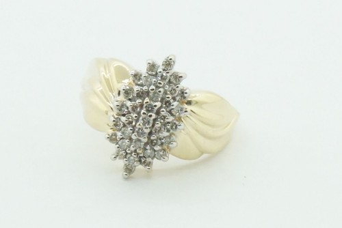 Yellow Gold Diamond Cocktail Ring .75 ctw Discount Jewelry - Picture 4 of 4