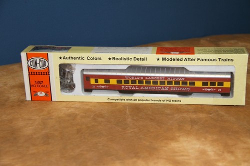 Con-Cor HO Set of 9 Royal American Shows Midway Red Plastic Unassembled NOS - Picture 5 of 9