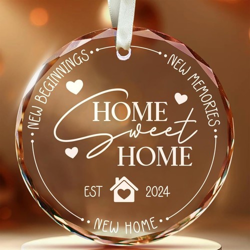 Cherished New Home Glass Ornament 2024 - Ideal Gift for First Time Buyers - Picture 3 of 9