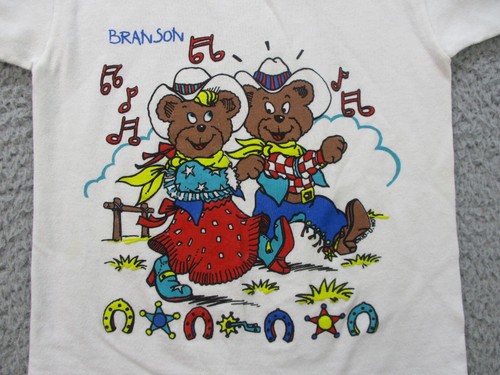 Vintage BEST Youth Shirt Boys's Size 2-4 Bears Cowboy Branson MO Western 90's - Picture 2 of 9