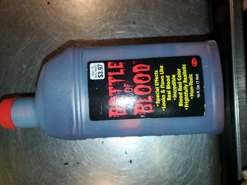 Big Bottle of Fake Blood 16 OZ Halloween Accessory Special Effects - Picture 2 of 4