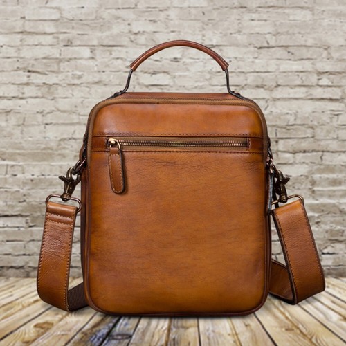 Genuine Leather Messenger Bag for Men Sling Purse Crossbody Shoulder Bags Satche - Picture 7 of 15