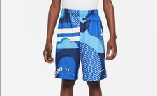 NIKE Boys Dri-FIT All Over Print Basketball Shorts GAME ROYAL - L, XL NWT
