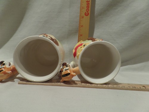 "Disney" vintage 70's "Winnie the Pooh"ceramic 3D mug-lot of 2 - Picture 4 of 5