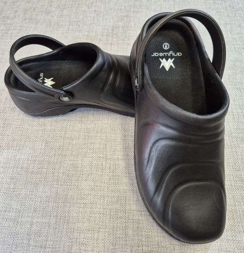Anywear Zone Clogs Size 9 Black Women's Nursing Restaurant Shoes Slip Resist NEW - Picture 7 of 9
