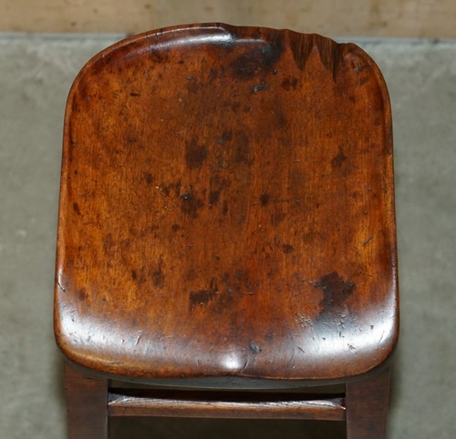 EXQUISITER UM 1880 HANDGEFERTIGTER OBSTHOLZ ZEICHNER KÜNSTLERHOCKER ATEMBERAUBENDE PATINA - Bild 4 von 13