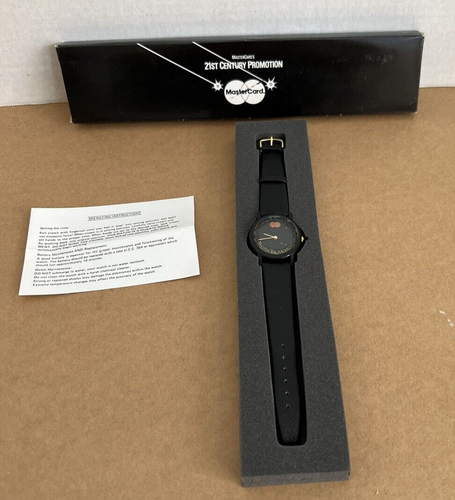 Reloj Promocional Vintage MasterCard Logo Siglo XXI ¡Nuevo en Caja! - Imagen 1 de 3