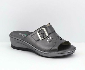SCARPE CIABATTE DONNA FLORANCE AR 22532 piombo pelle zeppetta comoda regolabile | eBay