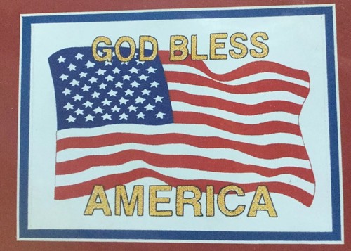 GOD BLESS AMERICA FLAG Counted Cross Stitch Kit 7x5 Dimensions Stamped July 4th - Picture 4 of 4