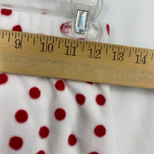 Gap Kids Girls Size 10 Pajama Pants White Red Polka Dot 100% Polyester Fleece - Picture 5 of 5