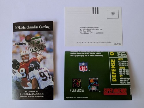 NFL Quarterback Club 96 SNES Complete inc Rare Poster NTSC (USA) VGC - Picture 10 of 11