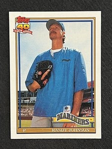 1991 Topps Randy Johnson Baseball Card #225 Seattle Mariners