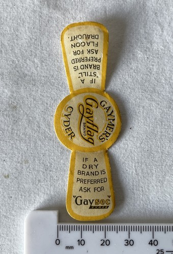 Vintage Unused Paper Cider Bottle Label GAYMER'S GAYFLAG CYDER - Picture 2 of 4