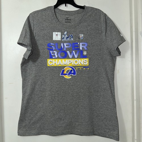 Los Angeles Rams Nike Super Bowl Champs Locker Room Gray T-Shirt Mens XL New - Bild 1 von 10