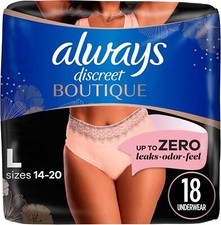 Always Discreet Boutique Incontinence & Postpartum Underwear For Women, Rosy ✅✅✅