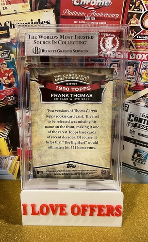 BECKETT 2010 TOPPS FRANK THOMAS NNOF SENZA NOME AUTOGRAFO MAMMA LANCIO RARO CMT97 RARO - Foto 8 di 8