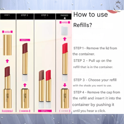 Zermat Luxury Reflex Lippenstift Set 3-teilig Refill Lippenstift Set De Labiales Luxus - Bild 5 von 10