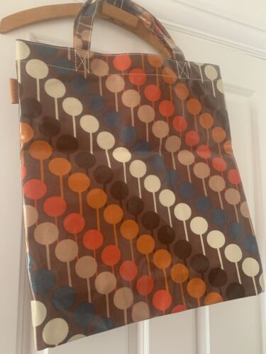 Unusual Design Orla Kiely Tote Bag Oil-Cloth & Leather - Picture 4 of 8