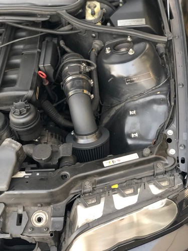 All BLACK COATED Air Intake Kit & Filter For 1998-2005 BMW E46 323 325 328 330 - Bild 2 von 2