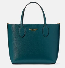 New Kate Spade Bleecker Medium Crossbody Tote Size Small Artesian Green Dust bag