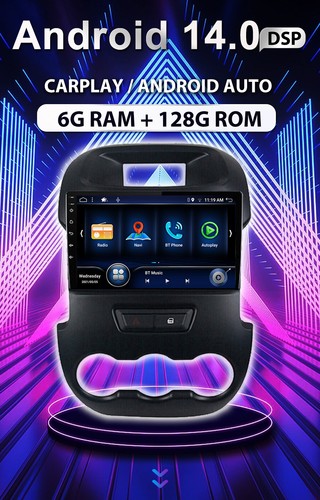 6GB+128GB For Ford Ranger Xlt 2011-2016 Car Stereo Radio Navi Android 14 CarPlay - Bild 3 von 19