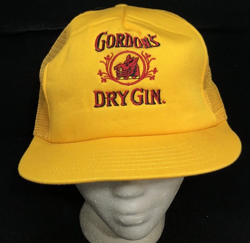 De Colección Gordons Seco Gin Malla Camionero Snapback Sombrero Botella de Alcohol Etiqueta Logo Gorra - Imagen 3 de 13